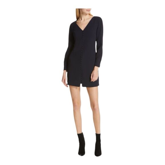 Club Monaco Women Button AccentsBlack Mini Dress Size 00 - Picture 1 of 16